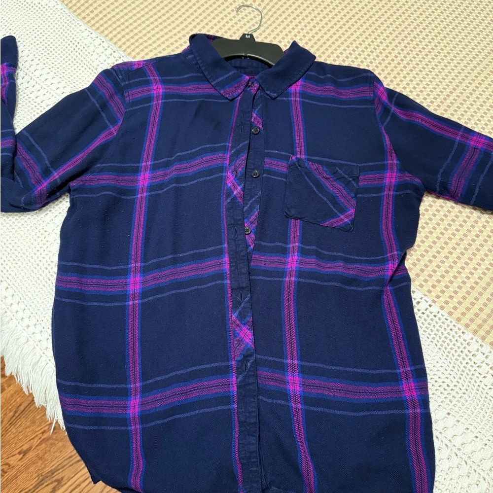 Rails purple Button Down Shirt - purple and Magenta Plaid
